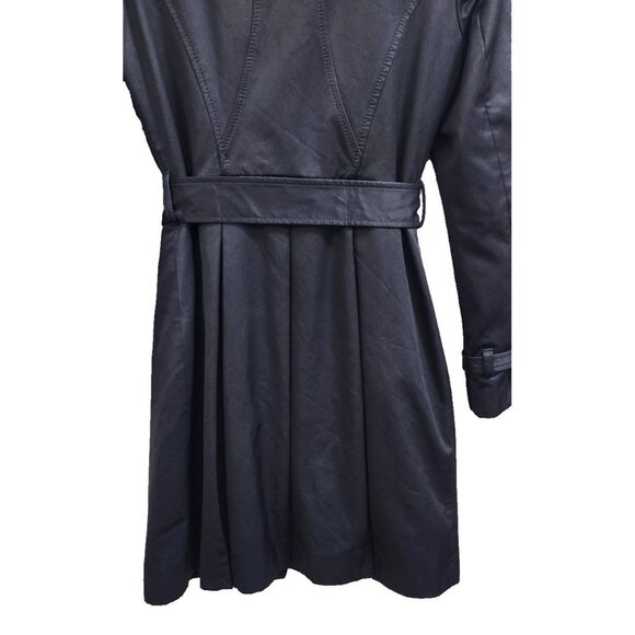 Dawn Levy Black Trench Coat S Removable Quilted Liner Belted Double Double Breas - Picture 11 of 16